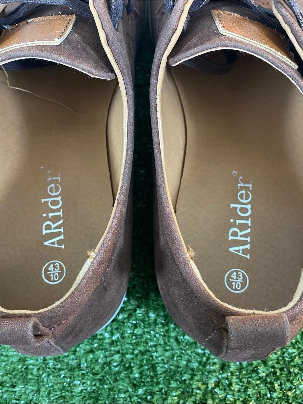 Arider Alan-02 Oxford Suede Shoes Mens Size 10 Low Brown Lace Up Business Casual